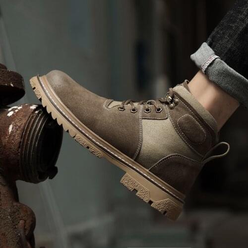 Leather Snow Boots Non-slip Hiking Men Shoes New Popular Outdoor Wear Resistant Winter Shoes Men Warm Boots
