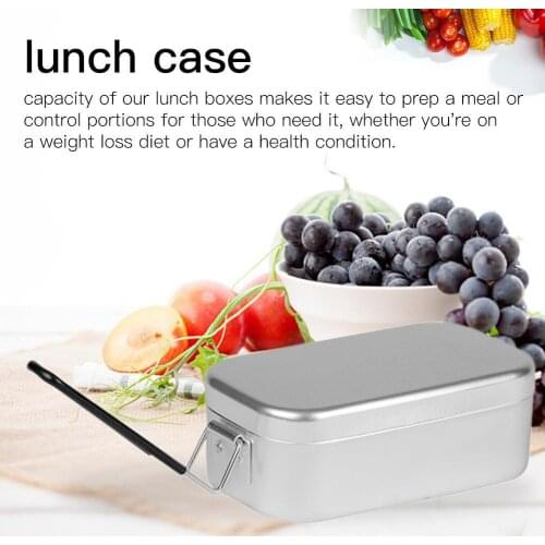 Aluminum Alloy Lunch Box Stainless Picnic Box Ourdoor Dinner Pail Travel Camping food Containe Breafast Storage Dinnerware 2021