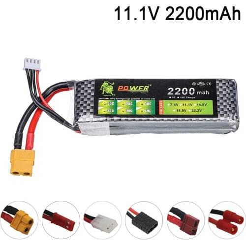 LION POWER 11.1V 2200mAh Lipo Battery T/XT60/Banana/Tamiya plug For RC Toys Car Boats Helicopter Parts 3s 11.1v Drone Battery