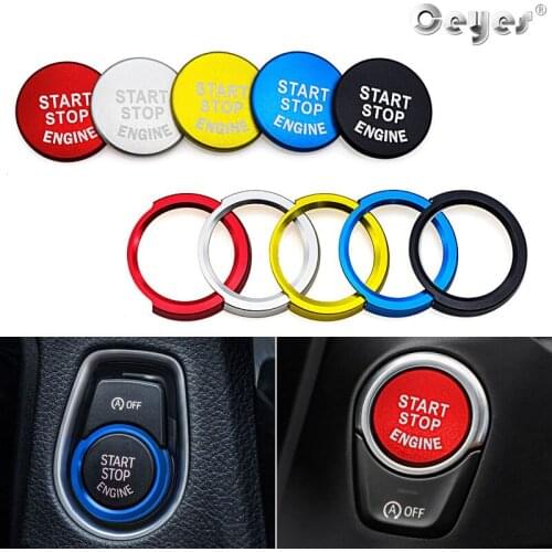 Engine Push Start Stop Ring Case Sticker for Bmw E46 E60 E39 F20 F21 F30 F31 F10 Button Switch Accessories Car styling Covers