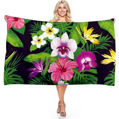 New Flower Palm Leaf Pineapple 3D Digital Printing Rectangular Bath Toilet Outdoor Quick-drying Bibble Toilet