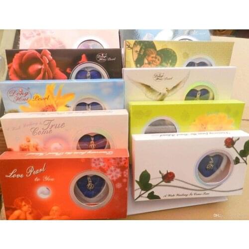 Wholesale 10 Set Love Wish Pearl Necklace Set Oyster Drop Pendant