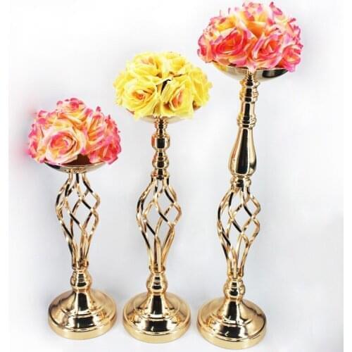 10pcs/Lot Table Candle Holder Plating Metal Candlestick Geometric Romantic Candle Holders for Wedding Dinner Decoration ZZT049