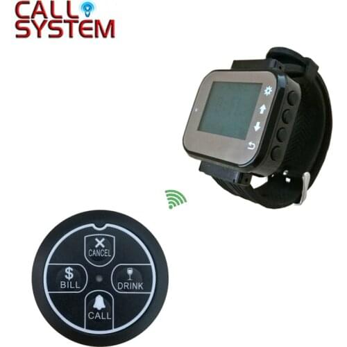 2 clock 10 guest pager Restaurant waiter calling system for catering equipment