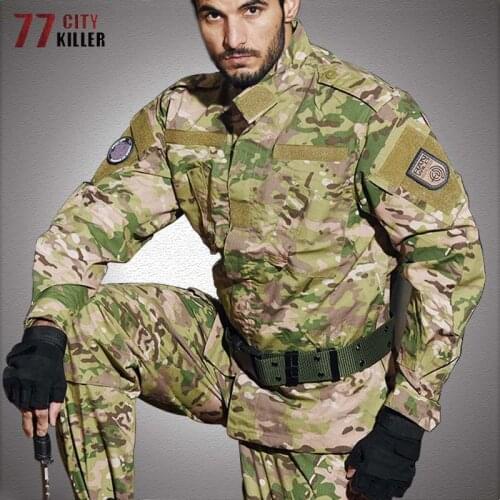 Airsoft Hunting Tactical Sets Men Outdoor Camouflage Combat Army Uniform Suit Male Military Wearable Jackets+Pants SWAT Coats