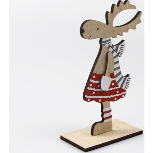 Christmas Reindeer Table Decoration Signs Table Centerpieces Wooden Party Decorations for Winter Holiday Christmas Dinner Party