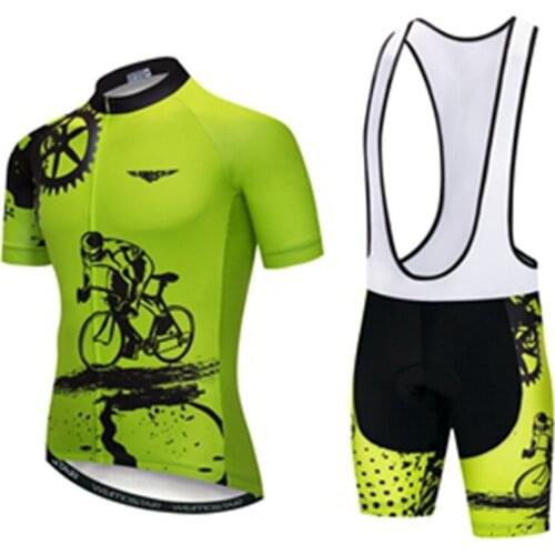 Bicycle Cycling Jersey Set Summer Reflective Mountain Bike Clothing MTB Riding Clothes Wear Maillot Ciclismo Men Cycling Set