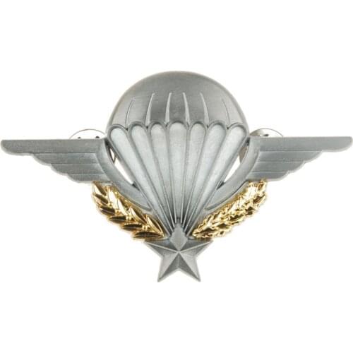 FRANCE BREVET ARMY INSTRUCTOR PARATROOPER AIRBORNE WINGS STAR MILITARY BADGE PIN