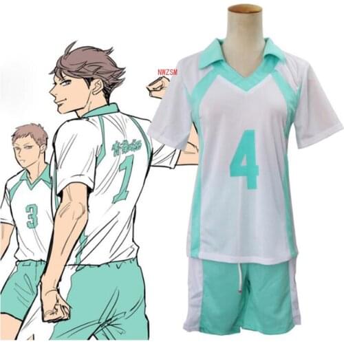 Japan Anime Haikyuu Kageyama Tobio Aoba Johsai High School Koushi Sugawara Oikawa Tooru Cosplay Costume Uniform Jersey Sportwear