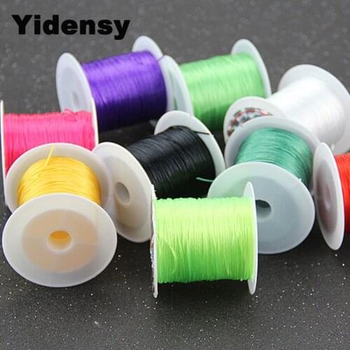 Yidensy 1 Rolls Multi-colors Elastic Stretch Beading Wire Cord String Thread Ropes for DIY Bracelets Jewelry Making Materials
