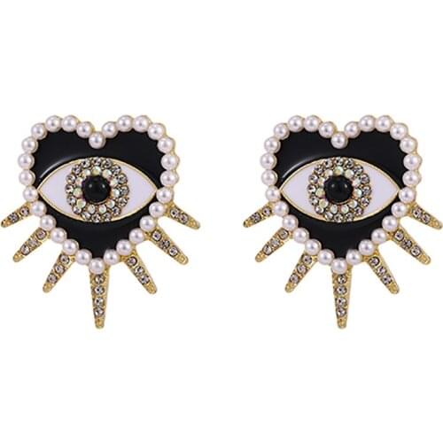 ZHINI New Fashion Imitation Pearls Stud Earrings for Women Boho Ethnic Vintage Gold Color Earring Statement Earring Jewelry 2021