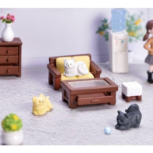 1:12 Dollhouse Kitchen Living Room Drinking Fountains Dollhouse Miniature Toy Doll pretend play toy sofa bed cat desk furniture