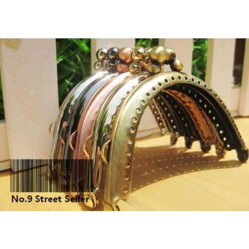 10pcs/lot DIY Mini 8.5cm Small Ball Metal Purse Frame Handle for Bag Sewing Craft Tailor Sewer