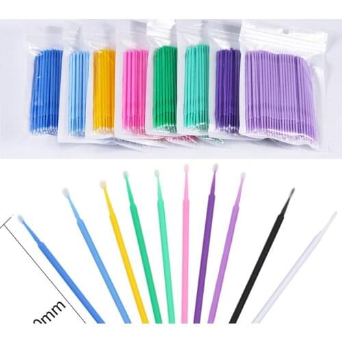 100/200Pcs/Bag Durable Micro Disposable Eyelash Extension Makeup Beauty Individual Applicators Mascara Removing Tools Eye Lash