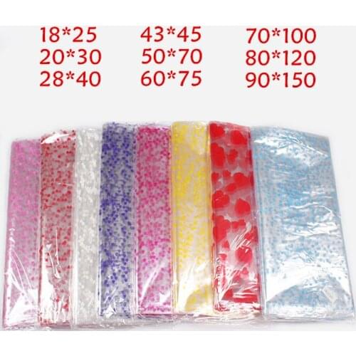 100pcs/lot Transparent Packaging Bag Gift Candy/Cookie/Jewelry Plastic Packing Bag Pink Fresh Mini Package Bag 18x25cm