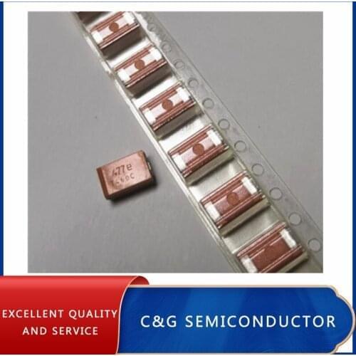 100pcs NOJD477M002RWJV 2.5V 470UF D 7343 SMD tantalum polymer capacitor