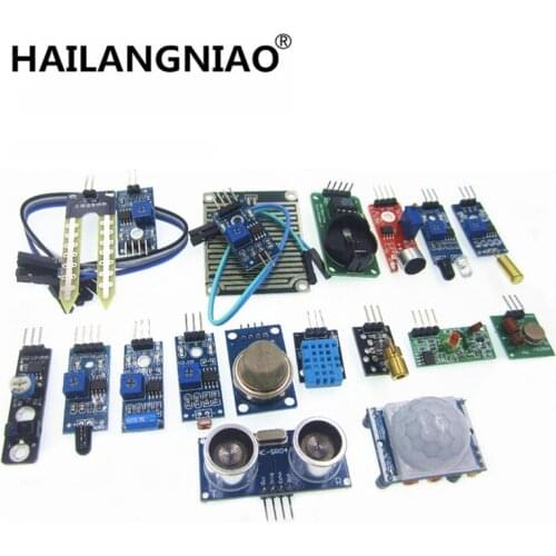 16pcs/lot Raspberry Pi 3&Raspberry Pi 2 Model B the sensor module package 16 kinds of sensor