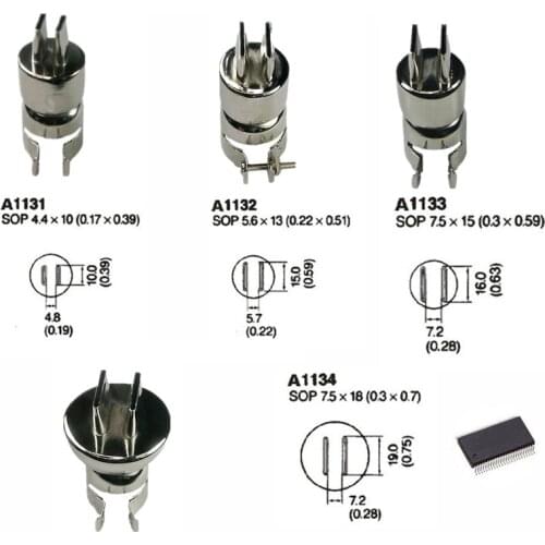 4pcs Air nozzle for Soldering station 850 Hot Air Gun BGA Nozzles SOP demolition welding 1131 1132 1133 1134 Hot air gun nozzle