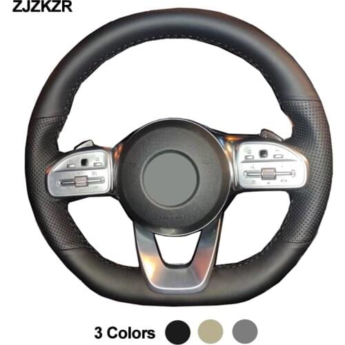 Car Auto Steering-Wheel Cover Stuurhoes For Mercedes-Benz A-Class W177 C-Class W205 E-Class W213 S-Class W222 Car Accessories