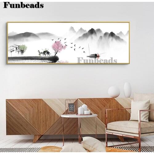 Large 3D diamond painting Chinese abstract zen landscape DIY diamond cross stitch painting diamond embroidery home decor FF4235
