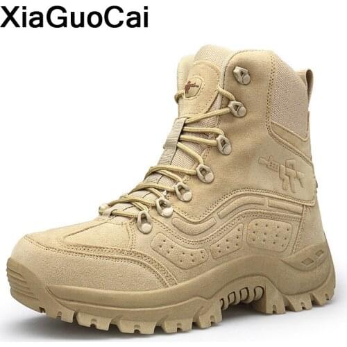 Big Size Men Desert Boots Autumn Winter Ankle Army Military Boots Outdoor High Top Men Shoes Antiskid Tactical Botas 2021