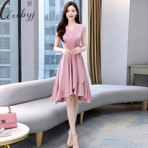 Cexvbyj Solid Summer Dresses