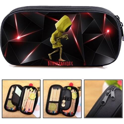 HOT Game Little Nightmares 2 Pencil case Children School Supplies Girls Boys Pen box Unisex Waterproof Multi-function Hand Bag