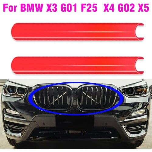 Front Grille Trim Strips Car Styling Decoration For BMW G01 X3 G02 X4 G05 X5 M-Performance Grill Stripes Accessories