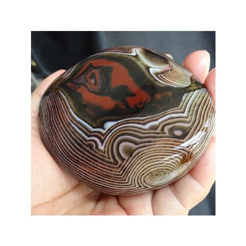 Energy stone 100% natural agate crystal aura healing Madagascar agate rolled gemstone wholesale as a gift 50-60mm