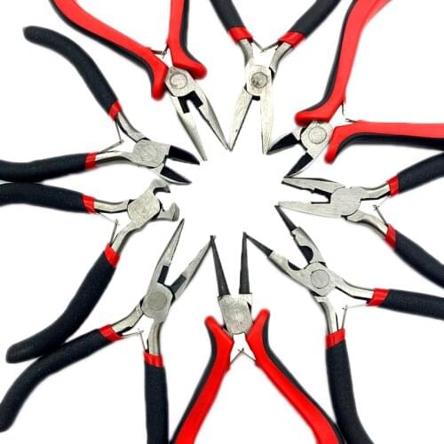 Ferronickel Carbon-Hardened Steel Round Nose End Cutting Jewelry Pliers Tool DIY Equipment Pliers Fit Handcraft Beadwork Repair