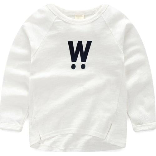 Hot Sale! Autumn fashion high quality cotton long-sleeved style lengthened children t shirts 2-7 year boys girls t shirts