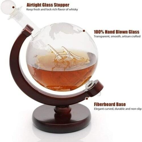 Globe Wine Decanter Glass Crystal Party Alcohol Dispenser Bar Glassware Vodka Whiskey Decanter Lead Free Pitcher Creative Gift