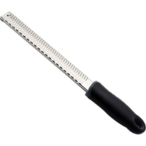 Kitchen Stainless Steel Hand Held Grater Cheese Lemon Potato Grater Black