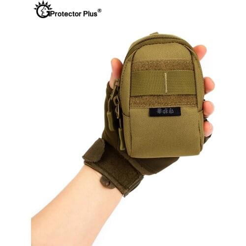 PROTECTOR PLUS Men Military Tactical Molle Bag 4.5 inches mobile phone Molle Accessories bag Outdoor Travel Camping Toolkit