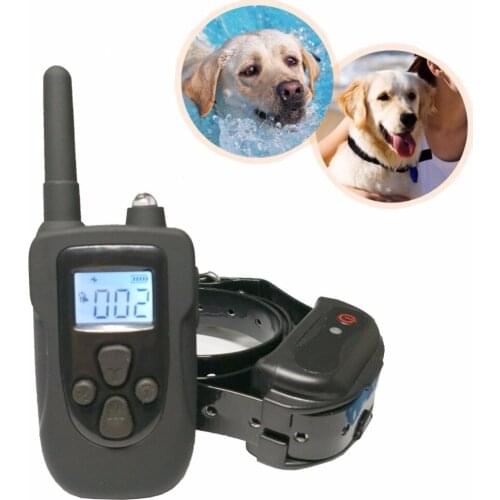 330M Remote Dog Training Collar Pet Dogs Electric Shock Training Collar Waterproof Rechargeable LCD Remote for 1 or 2 Dogs
