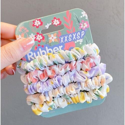 Fashion Simple Basic Elastic Hair Bands Colorful Ponytail Holder Scrunchies Headband For Girl Women Hair Accessorie Set