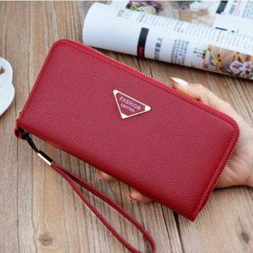 Luxury PU Leather Wallet Women Long Zip Para Mujer Billetera Portefeuille Portfel Coin Purses Clutch Money Credit Card Holder