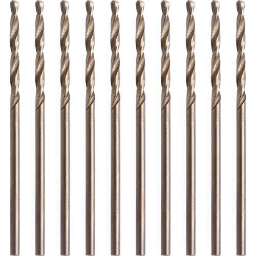 10Pcs 1.5mm M35 Round Shank HSS-Co Cobalt Twist Drill Spiral Drill Bit