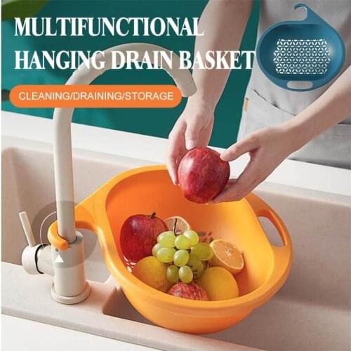 Sink Hanging Drain Basket Kitchen Storage Sink Shelf Drain Rack Silicone Storage Basket Bag Faucet Holder Adjustable Holder Sink