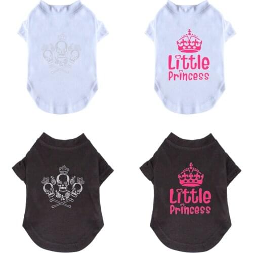 Style Pet clothing Printed T-Shirts Pet Puppy Clothes Shirts Tee Polyester Tank Tees Top for All Seasons Hot sale