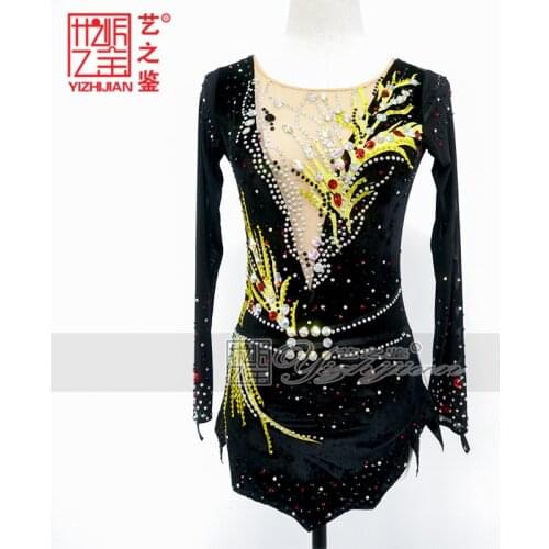 YIZHIJIAN Rhythmic gymnastics suit womens and childrens custom performance competition figure skating suit