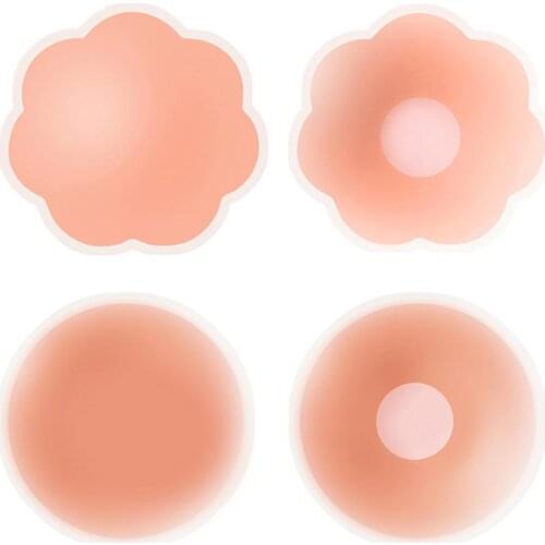 Womens seamless invisible silicone nipple bra womens strapless reusable strong adhesive backless nipple underwear CYHWR