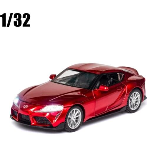 1:32 TOYOTA BULL KING GR SUPRA Alloy Diecast Car Model Toy Vehicle Pull Back Sound Car Model Kids Toys Free Shipping