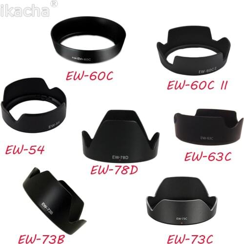 1 piece For EW-54 EW-60C EW-60CII EW-63C EW-73B EW-73C EW-78D Camera Lens Hood for Canon Lens Camera