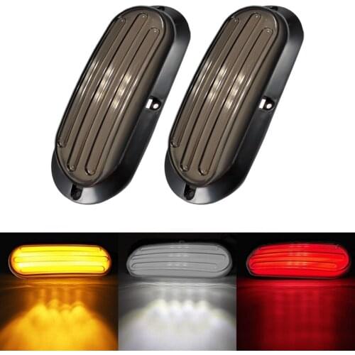 2PCS DC10-30V 6 Inch Oval Turn Signal Backup Reverse Fog Lights Tail Light for Trucks Boat Trailer RV