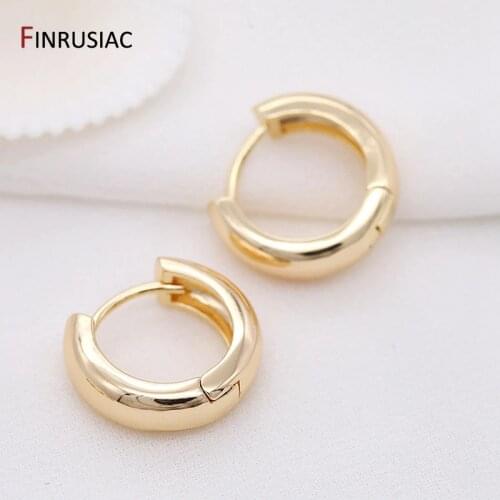 2020 New Simple Round Circle Hoop Earrings Plated Gold Korean Earring Jewelry Accessories For Women