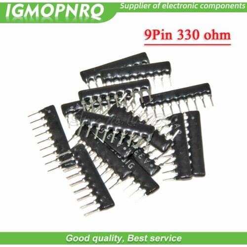 50PCS 9Pin Resistor Network Array A09-331 330R A331 2.54MM Pin ZIP-9 New Original Free Shipping