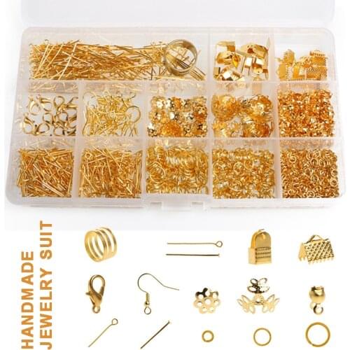 760PCS Jewelry findings Tools Clip buckle Lobster Clasp Open Jump Rings Earring Hook Jewelry Making Supplies Kit Accessories