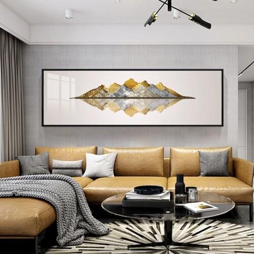 Abstract Mountain Landscape Canvas Painting Chinese Style Big Size Wall Art Poster Modern Minimalist Living Room Home Decor