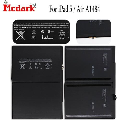 Mcdark For iPad 5 /Air Tablet Battery Replacement Large Capacity 8827mAh Laptop Batteries For For iPad 5/ Air A1484 A1474 1475
